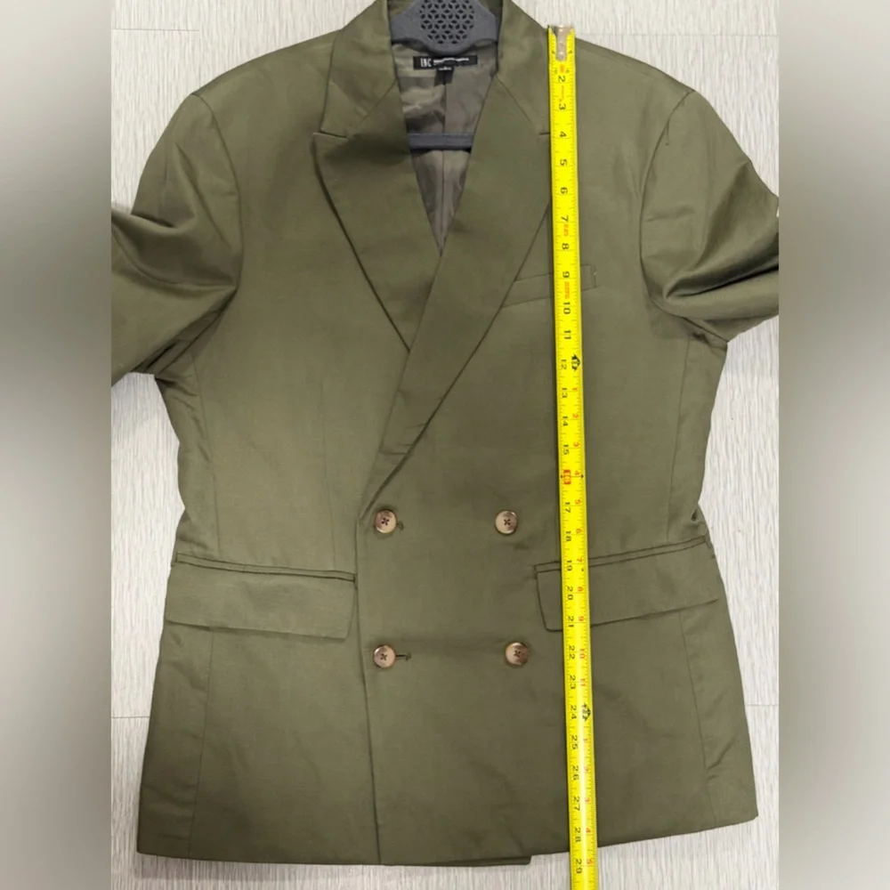 I.N.C. Men's Linen Classic-Fit Solid Double-Breasted Suit jacket Small NWOT